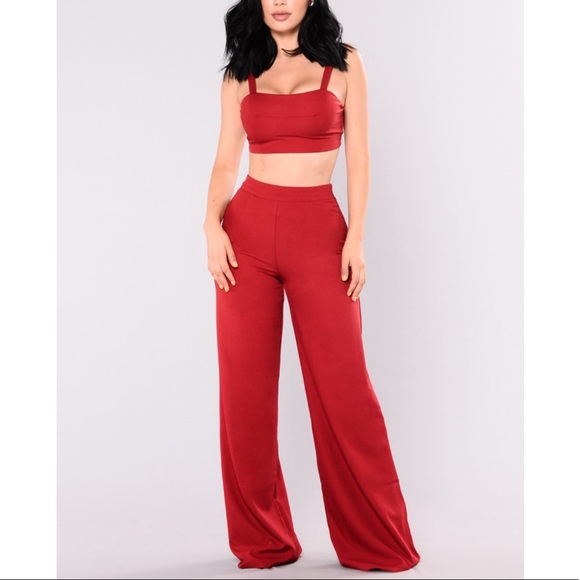 Fashion Nova Other - ✨BRAND NEW! Two piece set wide leg long trousers
